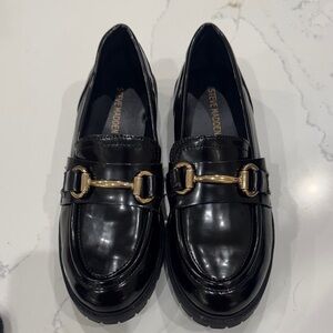 Steve Madden Black Loafers for kids